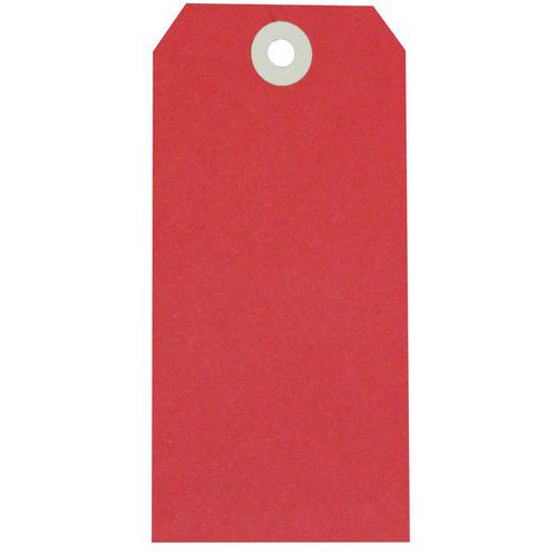 Étiquette de marquage rouge en carton kraft - 100x58mm - Éco-responsable et recyclable