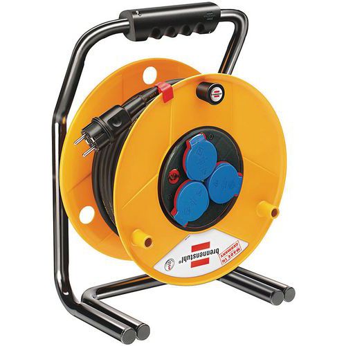Brennenstuhl - Enrouleur de câble Brobusta 40m IP44 - 3 prises 2.5mm² H07RN-F - Robuste et sécurisé