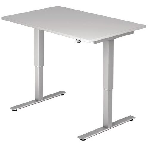 Bureau Droit Électrique 120 X 80 Cm Gris