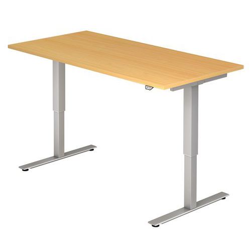 Bureau Droit Électrique 160 X 80 Cm Hêtre