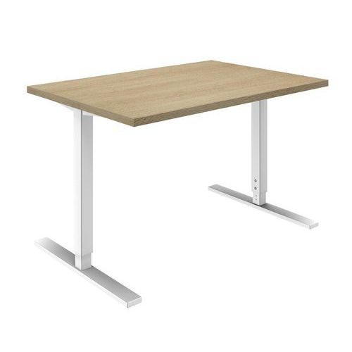 Bureaux Droit Idea Reglable L120cm Chene