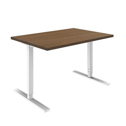 Bureaux Droit Idea Reglable L120cm Noyer