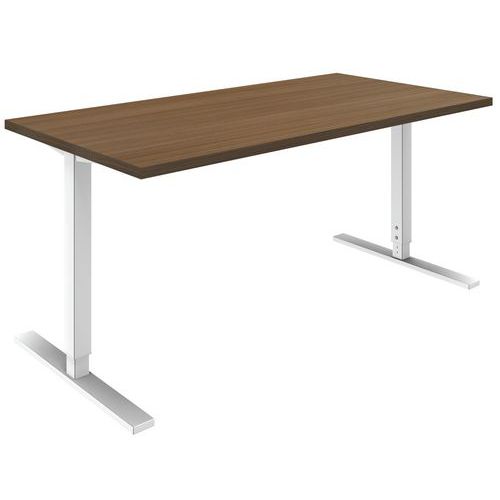 bureau droit ajustable noyer bureau droit ajustable noyer