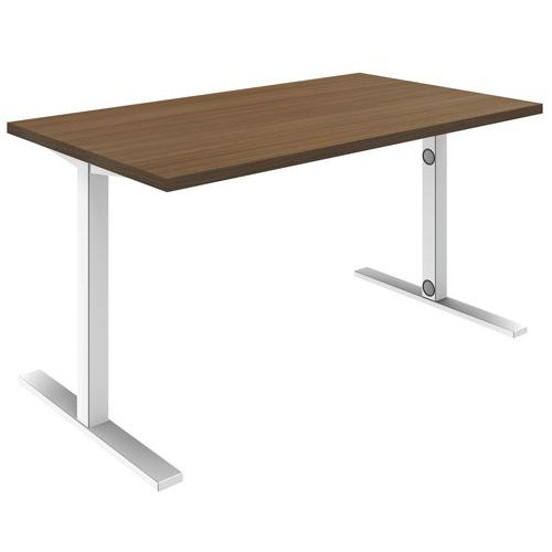 bureau droit fixe noyer bureau droit fixe noyer