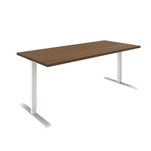 Bureaux Droit Idea Reglable L180cm Noyer