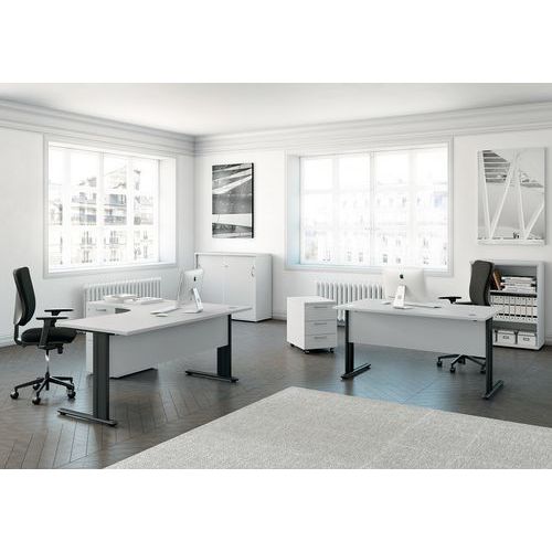 ensemble composé d'un bureau compact et d'un caisson fixeensemble composé d'un bureau droit et d'un caisson mobile ensemble composé d'un bureau compact et d'un caisson fixeensemble composé d'un bureau droit et d'un caisson mobile