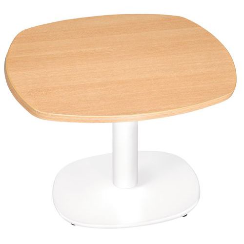Table Basse Line Carré 60x60 Cm Hetre/blanc
