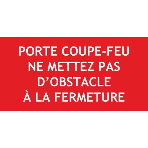 Panneau Pvc porte Coupe Feu L 200mm X H 100mm