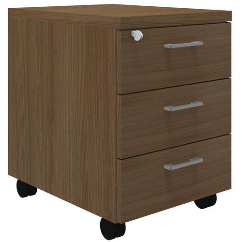 Caisson Mobile Idea 3 Tiroirs Noyer