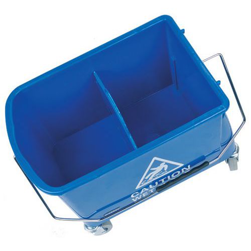 Seau double section à roulettes 30 l