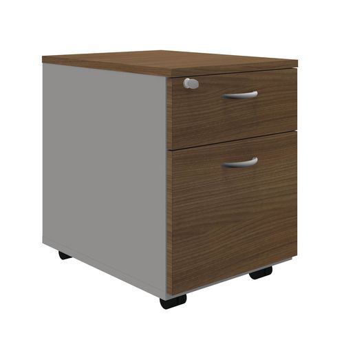 Caisson Mobile Praticka 2 Tiroirs Noyer