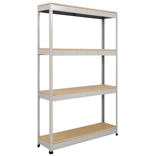 Rayonnage Manutan Rapid 1 2440x1525x455 4 Tablettes Agglo Époxy Gris