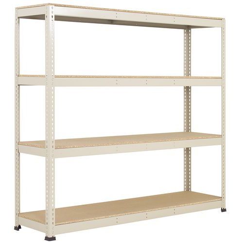 Rayonnage Manutan Rapid 1 2440x2440x455 4 Tablettes Agglo Époxy Gris