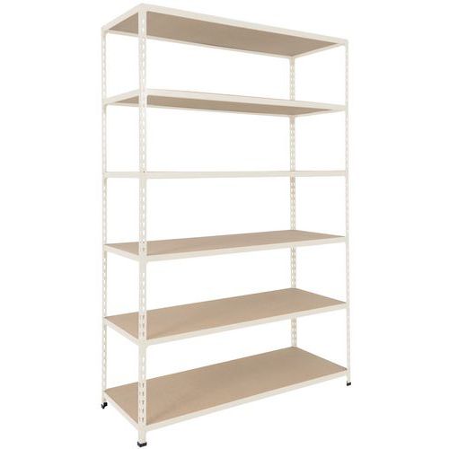 Rayonnage mi-lourd Rapid 2 - Zinguée Argent Aggloméré - Manutan Expert