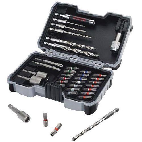 Bosch 1 Coffret Vissage Et Forage 35 Pièces - Embouts Pour Bois