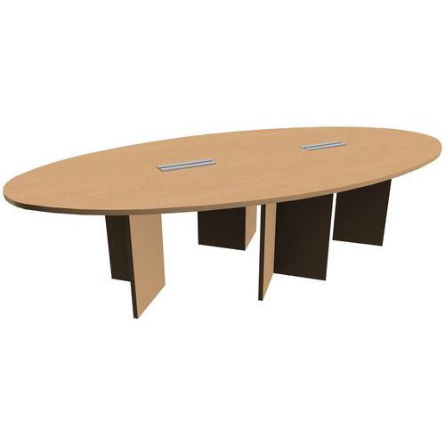 Table Ovale 12 Personnnes Pieds Croix Hetre