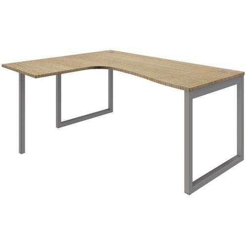 Bureau Compact Maxim Pied Ring Gauche - Chene 160x140 Cm