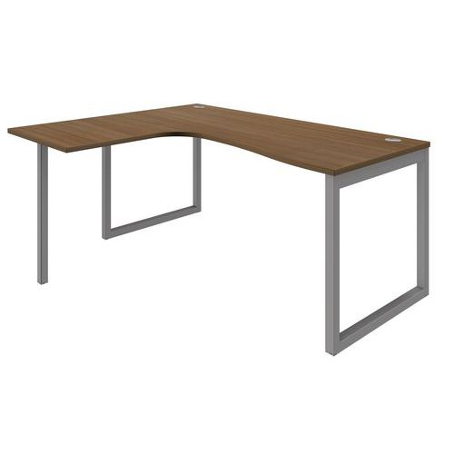 Bureau Compact Maxim Pied Ring Gauche - Noyer 160x140 Cm