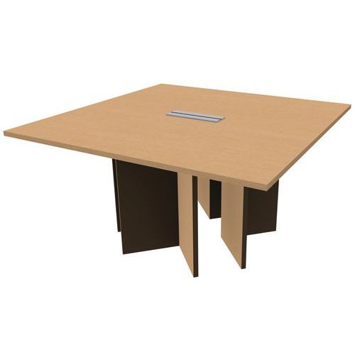 Table Carre 8 Personnes Pieds Croix Hetre