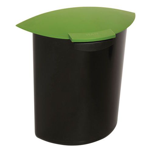 Compartiment 6l Couvercle A Pour Corbeille 18l Noir/vert