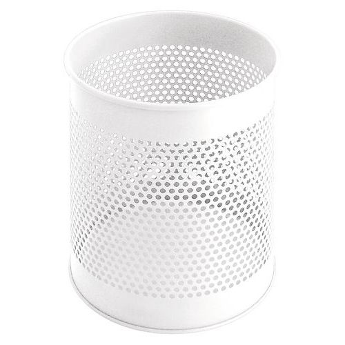 Corbeille Métal Perforé 15l Blanc