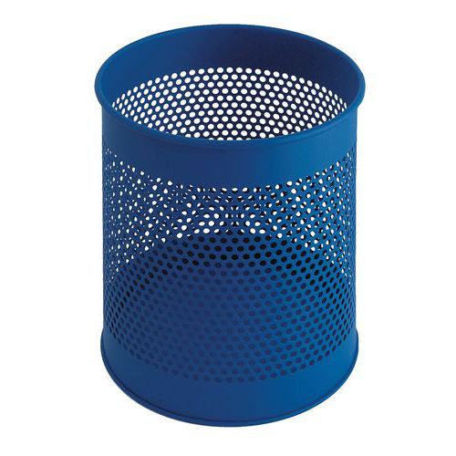 Corbeille Métal Perforé 15l Bleu