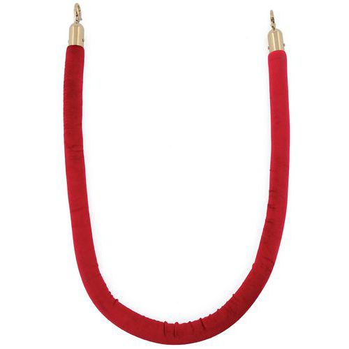 Cordon En Velours Diamètre 4 Cm Rouge/laiton Jaune 15m