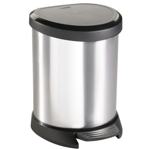 Poubelle à Pédale Decobin 5l Argent/noir