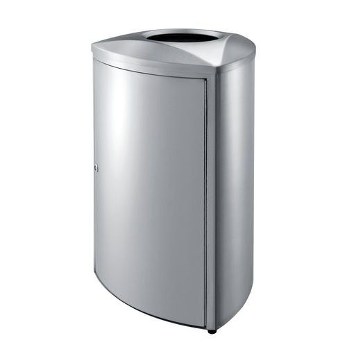 Poubelle D'extérieur De Forme Triangulaire 70 L Inox Mat