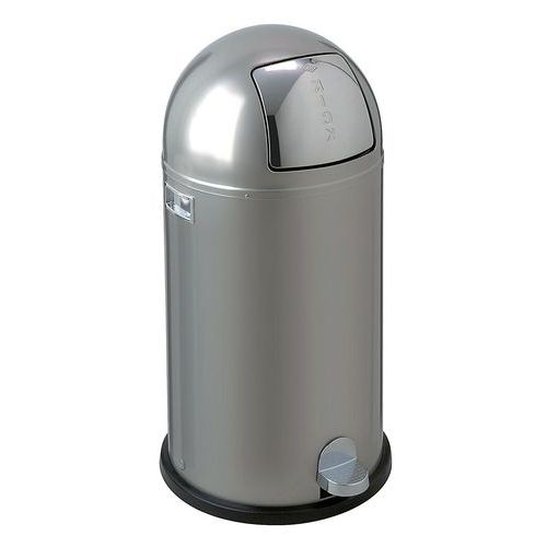 Poubelle Kickboy 40l Gris Argent