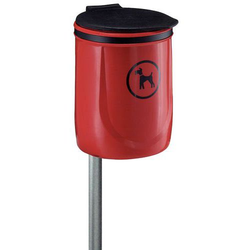 Poubelle pour les excréments de chien 40L Manutan.fr