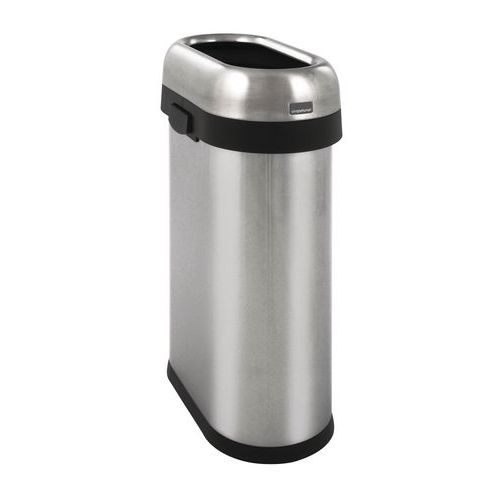 Poubelle Slim Open 50l Inox Mat