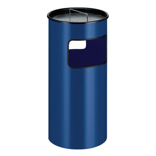 Poubelle-cendrier 50l Bleu