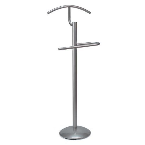 Valet De Nuit Dressboy Design Gris Aluminium