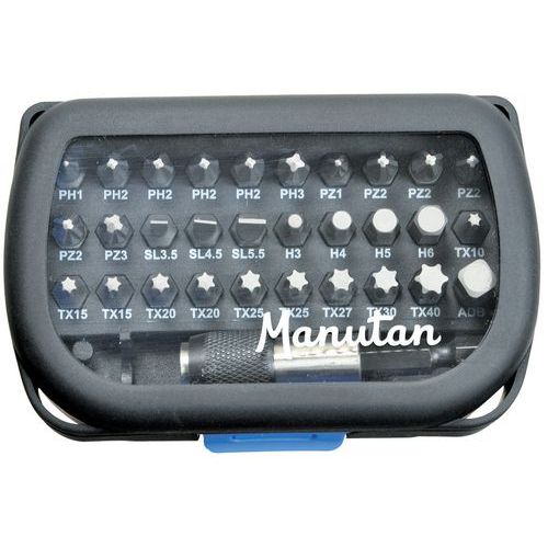 Coffret 31 embouts + porte embout - Manutan