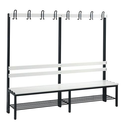 Banc Pvc à Patère Simple Face à Dossier+grille L1960
