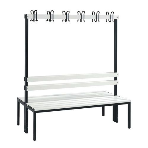 Banc Pvc à Patère Double Face à Dossier L1500