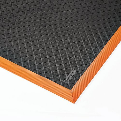 Tapis Antifatigue Industriel Orange-noir 660x1020x20mm