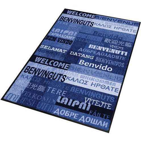 Tapis D'entrée Décoratif Newwelcome Bleu 900x1200x6mm