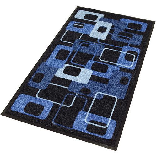 Tapis D'entrée Décoratif Modern70's Bleu 900x1200x6mm