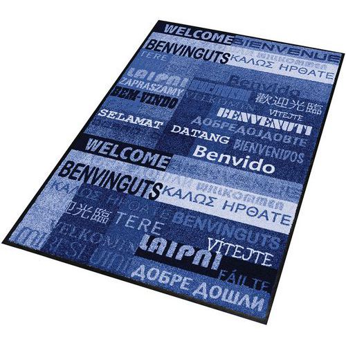 Tapis D'entrée Décoratif Newwelcome Bleu 900x1500x6mm
