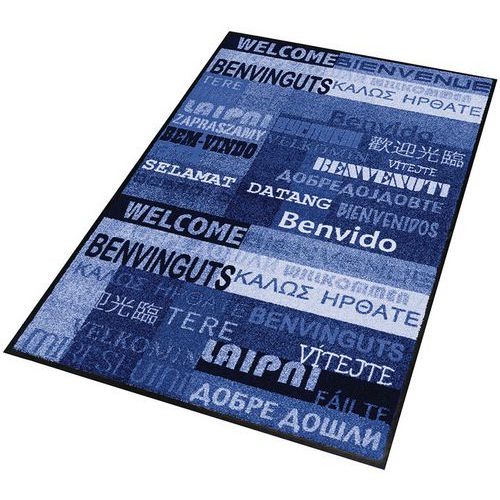 Tapis D'entrée Décoratif Newwelcome Bleu 1200x1800x6mm