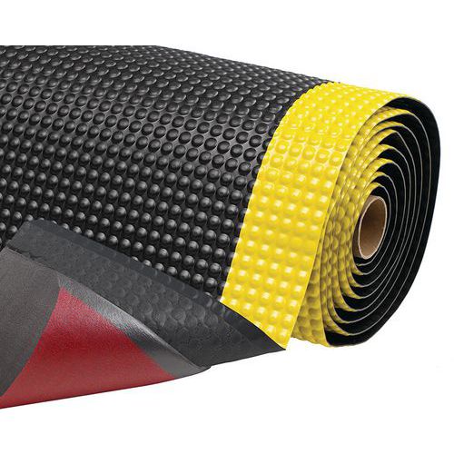 Tapis Antifatigue À Bulles Noir/jaune 600x910x19mm