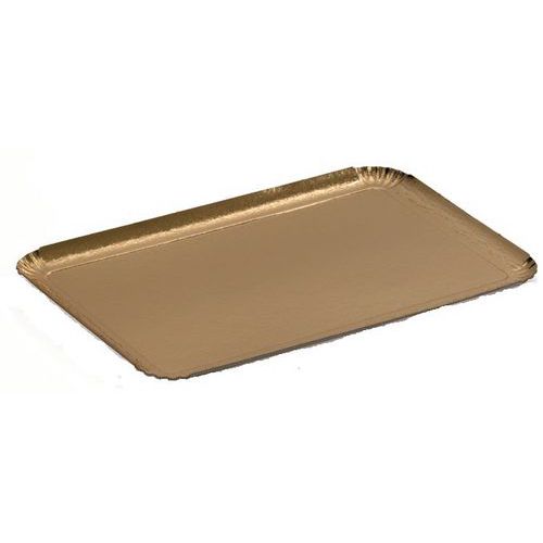 Plateau Métallisé Une Face Or Long. 420mm
