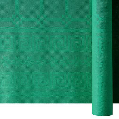 Nappe Damassée Papier Vert En Rouleau De 25 Mètres