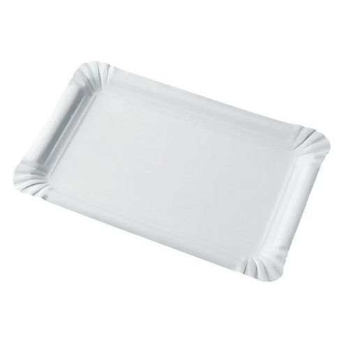 Assiettes Rectangulaires Carton Blanc Long. 100mm