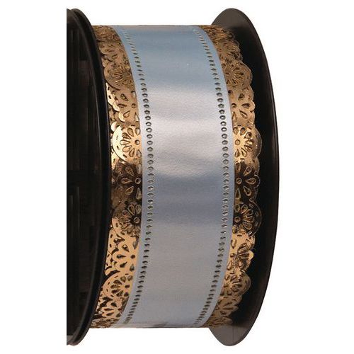 Ruban Charlotte à Dentelle Bleu Ciel Longueur 100m