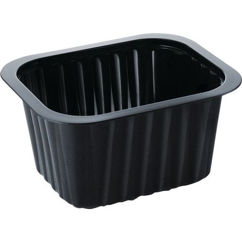 Barquettes Gastronorme Gn 1/8 350 Ml Noir Hauteur 35mm