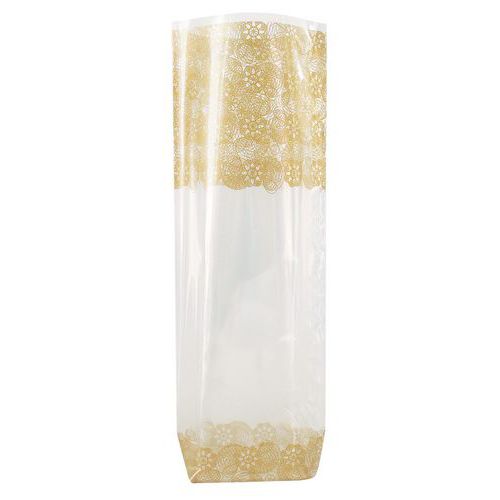 Sachets Dentelles Or Polypropylène Fond Cartonné