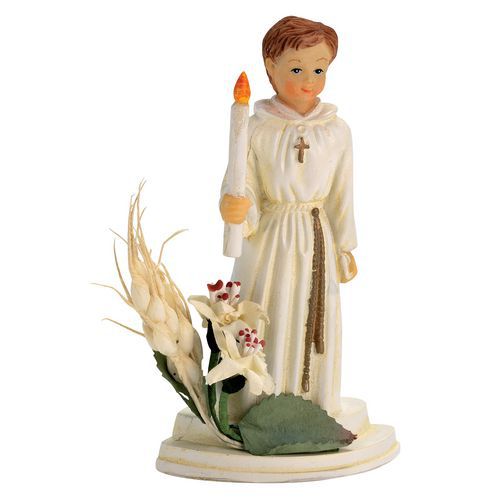 Communiant Cierge En Polystone Garçon Hauteur 100mm